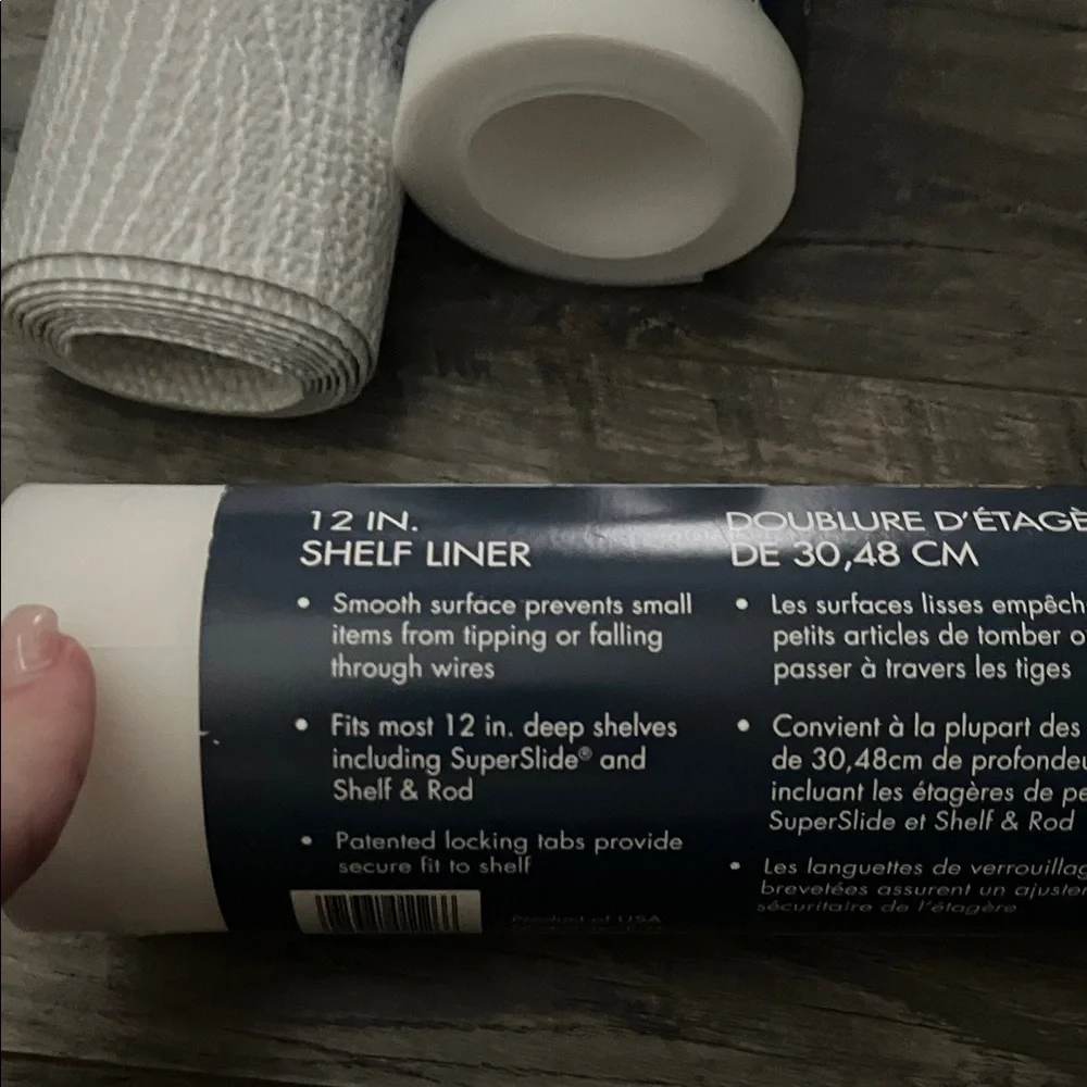 White and Grey Shelf Liner Set